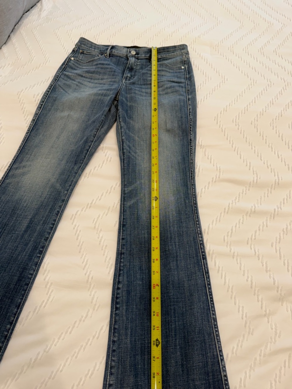 White House Black Market Women's Dark Blue Flared Jeans